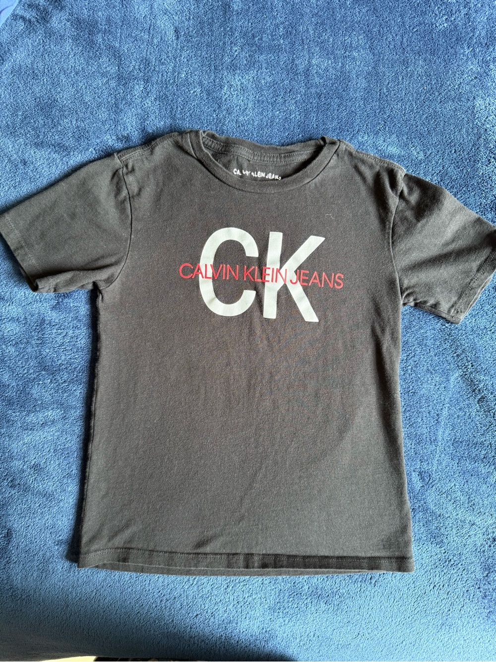 Calvin Klein Jeans Black Tee with Large CK Logo